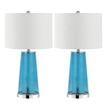 Tryon Modern Minimalist Glass/Iron Nightlight LED Table Lamp - JONATHAN Y